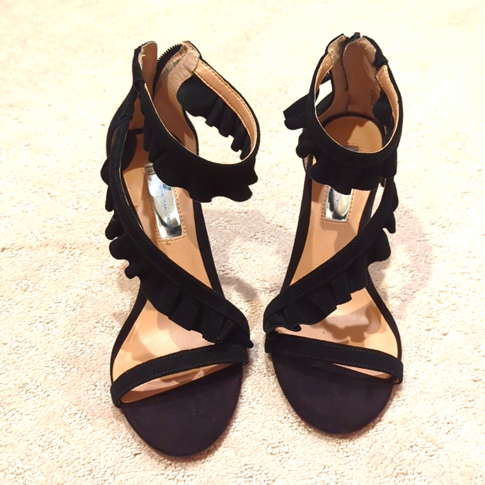 6.5 black strap heels